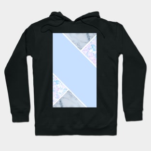 Baby Blue and Marble, Too Hoodie